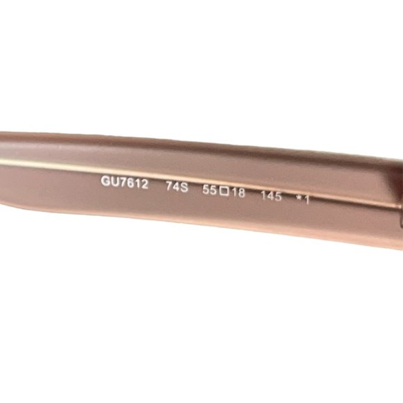 Guess Bordeaux Square Women Sunglasses GU7612 Pink Acetate 55-18-145 - Picture 9 of 10